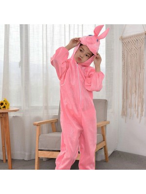 Salmore Mey Ithalat®  Çocuk Tavşan Kostümü Pembe Renk 6-7 Yaş 120 cm
