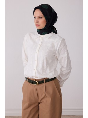 Belli Geometrik Desen %100 Twill Ipek Eşarp BE27-35