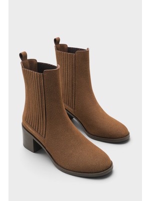 Capone Outfitters Ellynn Yuvarlak Burunlu Yandan Lastikli Kadın Kovboy Bot