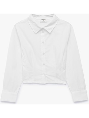 Koton Slim Fit Uzun Kollu Klasik Yaka Pamuklu Poplin Gömlek