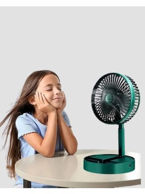 Kahveci Elektronik Store Katlanabilir Mini Fan – 3 Kademeli Soğutma, Şarjlı