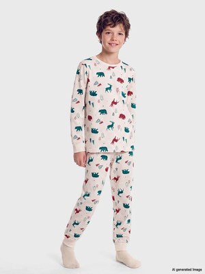 LC Waikiki Karışık Desenli Erkek Çocuk Pijama Takım  (W6)