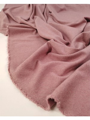 Kumaş Parça Pembe Açık Pembe Diagonal Desenli Jakarlı Interlok Kumaş Hırkalık & Kazaklık En: 140CM