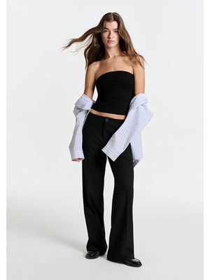 Mavi Straight Normal Bel Düz Paça Siyah Kadın Pantolon 1011236-900
