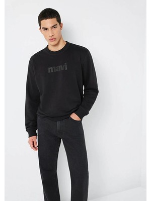 Mavi Bisiklet Yaka Siyah Erkek Sweatshirt M0S10551-900