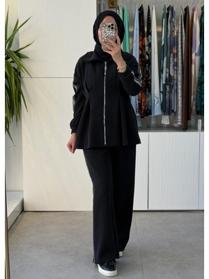 Nuss 1075 Pantolonlu Takım Siyah