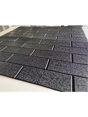 Kazan Hobi 70X38 cm (0,26M2) Ofis Salon Oda Siyah 3D Kendinden Yapışkanlı Duvar Kağıdı Paneli NW87