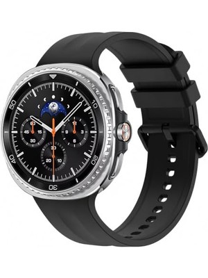 Kazan Hobi Samsung Galaxy Watch 8 Classic 46 mm ile Uyumlu Oluklu Silikon Kordon Ayarlanabilir Spor Saat Kayışı