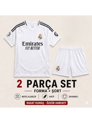 Yensa Real Madrid Bellingham 24/25 Sezon Çocuk Futbol Forması 2'li Set Forma - Şort