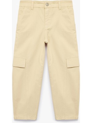 Koton Cepli Bol Kesim Pamuklu Gabardin Pantolon