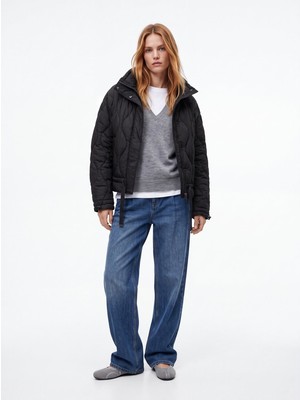 LTB Relaxed Fit V Yaka Triko Gri Kazak