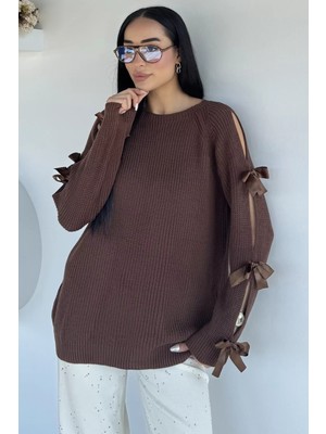 Gülseli Kadın Fiyonk Detaylı Triko Bluz P-00022915