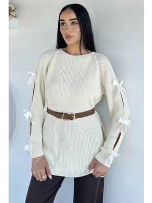 Gülseli Kadın Fiyonk Detaylı Triko Bluz P-00022915
