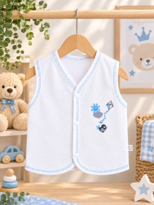 Biberon Baby Erkek-Kız Bebek Yeleği Pamuklu Uçurtma Baskılı