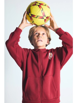 DeFacto Galatasaray Kapüşonlu Fermuarlı Cepli Sweatshirt Basic Hırka Erkek Çocuk I6635A826WN