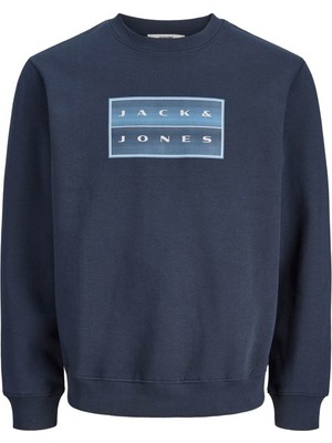 Jack & Jones Jcofusıon Box Mavi Erkek Sweatshirt 12300928