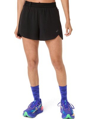 Asics Metarun Split Shorts Kadın Black/obsidian Grey Şort 2012D349-001
