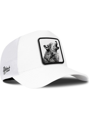 BlackBörk Kurt Logolu Beyaz Trucker Şapka