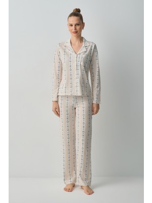 Suwen Stella Gömlek Yaka Pijama Takımı