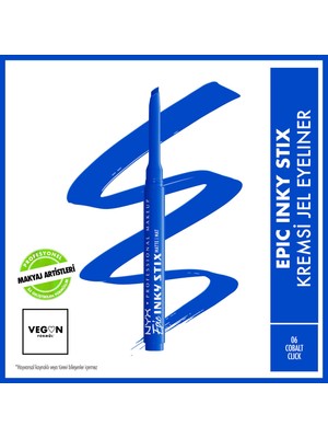 NYX Professional Makeup Epic Inky Stix Kremsi Jel Eyeliner - 06 Cobalt Click