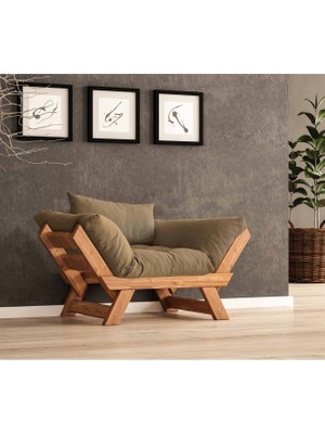 Woodesk Adalar Berjer Country Tasarımı Keten Kumaş ve Masif Çam Ağacı ile Yüksek Dayanıklılık Sunar CPT8152-140