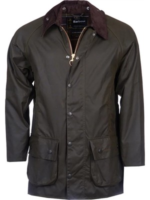 Barbour Classic Beaufort Yağlı Ceket Erkek OL71 Olive Renkli Orta Ağırlıkta Su Geçirmez