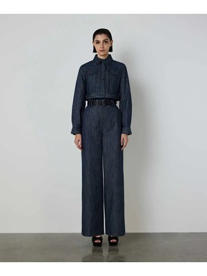 Machka Çizgili Denim Pantolon MS1260003001629