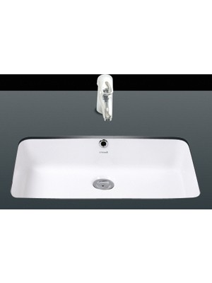 Creavit TP730 Beyaz Tezgah Altı Dikdörtgen Lavabo 30*50 cm Yerli Üretim Özelliği ile