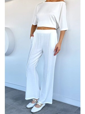 Gülseli Çimalı Bol Paça Pantolon P-00022290