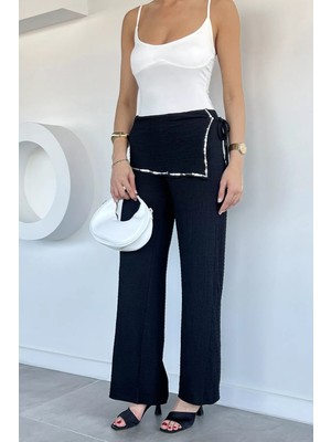 Gülseli Kadın Bel Lastikli Pul Detaylı Pantolon (Fular Ürüne Sabittir.) P-00022233