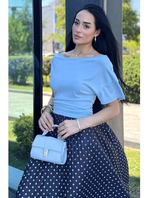 Gülseli Yan Büzgülü Bluz P-00022272