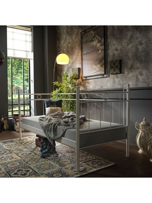 Unimet Alpas Daybed Tek Kişilik Sedir Divan Metal Karyola 90x200