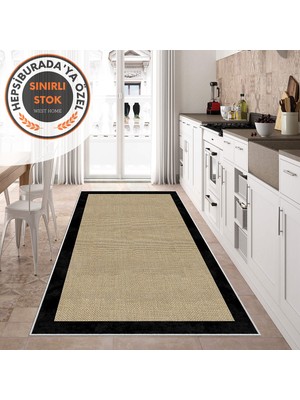 West Home Dijital Baskı Yıkanabilir Kaymaz Taban Salon Halısı Mutfak Halısı Yolluk