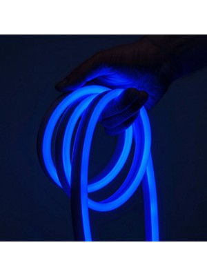 Ema Dükkan 12 Volt 3 Metre Mavi Neon Led Işık Prize Takılmaya Hazır Değil Esnek Silikon Şerit Led