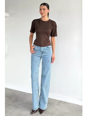 Gülseli Kadın Yıldız Taşlı Jean Kot Pantolon P-00021886