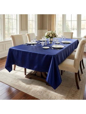 Finezza Kristal Monoray Kumaş Lacivert Indigo Masa Örtüsü Dikdörtgen 140X200 cm 1601