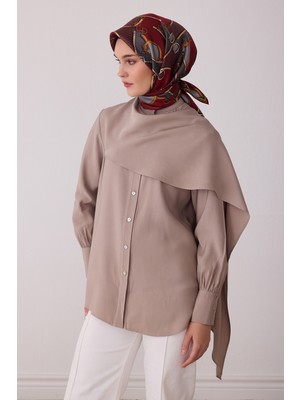 Belli Geometrik Desen %100 Twill Ipek Eşarp BE00-31
