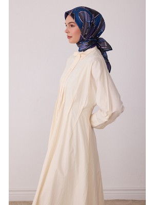Belli Geometrik Desen %100 Twill Ipek Eşarp BE00-36