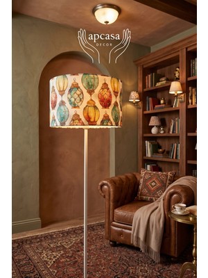 Apcasa Decor Mistik Fener Rengarenk Desenli Lambader