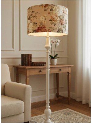 Apcasa Decor Çiçek Bahçesi Vintage Desen Lambader Başlığı