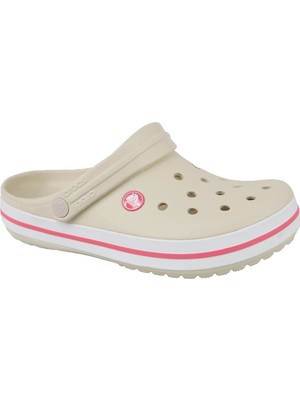 Crocs 11016-1As Crocband Unisex Sandalet Terlik Bej Silikon/Plastik Malzemeden Düz Topuklu Günlük Kullanım