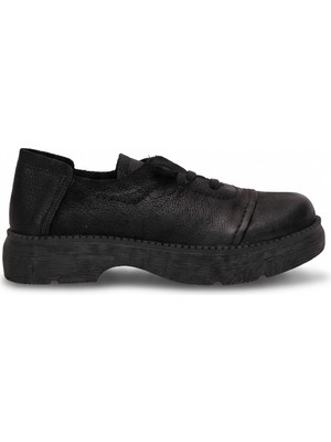 Mammamia D26KA-3015 Kadın Hakiki Deri Casual Ayakkabı Siyah