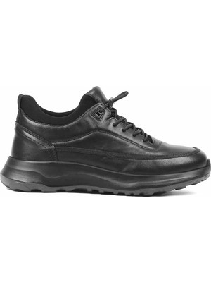Celal Gültekin Erkek Siyah Deri Sneaker