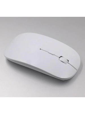 DMC Ultra Ince USB Bilgisayar Pc Dizüstü Masaüstü Kablosuz Mouse (Beyaz) ( Bayi Depom )