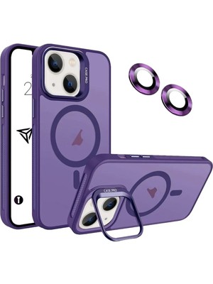 Emybox Iphone 14 Plus / 15 Plus Kamera Koruma Stantlı Magsafe Destekli Lens Koruyucu Hediye Telefon Kılıfı
