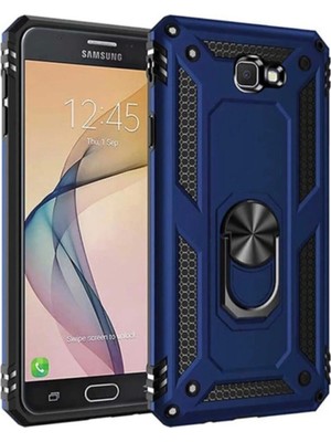 Emybox Samsung Galaxy J7 Prime Kılıf Armor Tank Zırh Yüzüklü Mıknatıslı Standlı Kapak Telefon Kılıfı