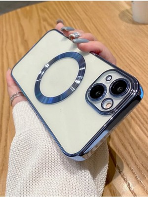 Emybox Apple Iphone 13 / 14 Uyumlu Kılıf Logo Detaylı Kenarları Renkli Kamera Korumalı Telefon Kılıfı