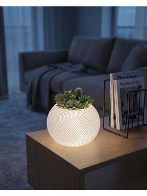Lofony Vena Kablosuz Işıklı Saksı Xl