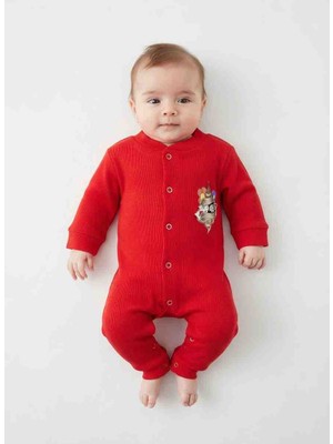 Güler Butik Kız Bebek Düğmeli Ribana Kumaş Uzun Kollu Salopet / Tulum