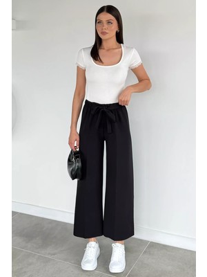 Gülseli Kadın Bel Bağlamalı Bol Paça Pantolon P-00021124